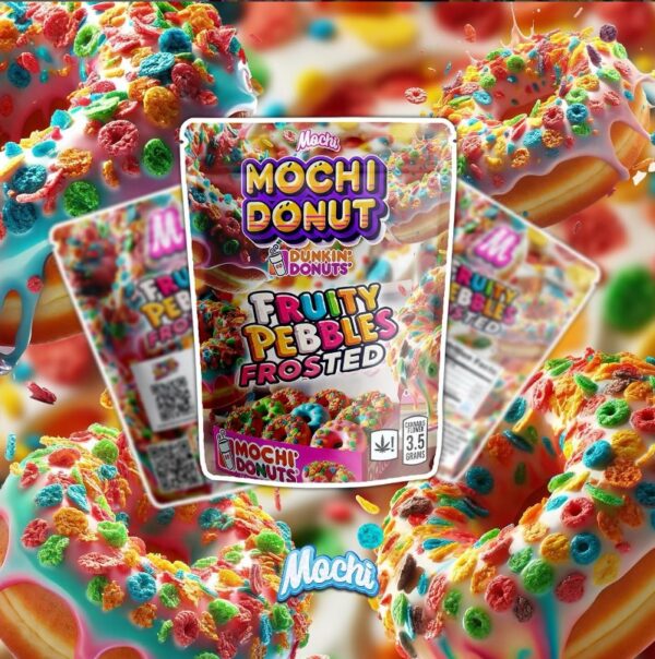 Mochi Dunkin’ Donuts fruity pebbles frosted